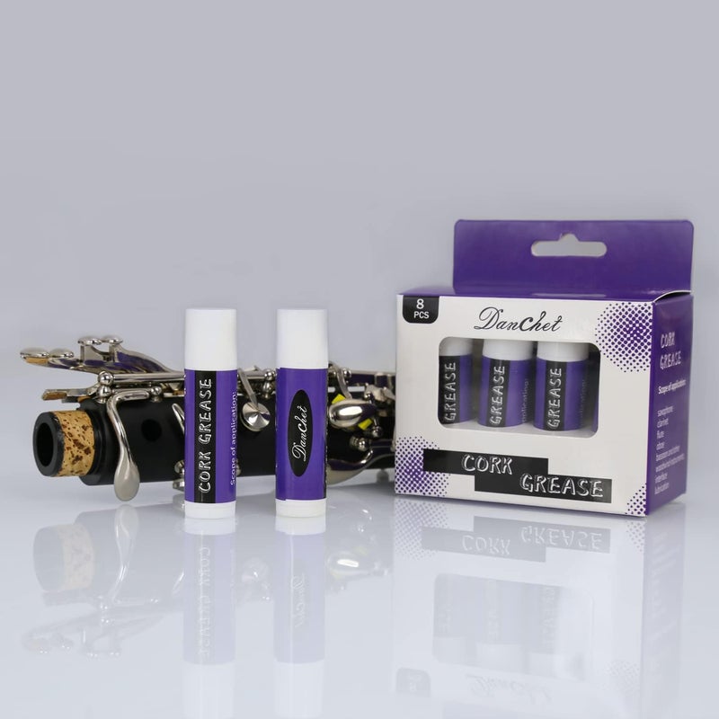 Danchet 8 Piece Saxophone Clarinet Cork Grease, Lubricating Tube Cleaning Care Product for Clarinets, Saxophones, Oboes, Flutes, Bass Clarinets, Etc. - Image 5